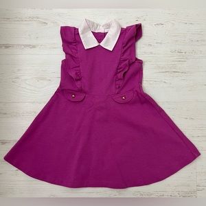 Janie and Jack Pinkish Purple Dress with White Collar